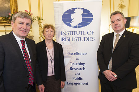 England, UK . 30.4.2014. London . Irish Embassy. The launch of The Institute of Irish Studies London MA in Irish Studies at the University of Liverpool’s new London campus.