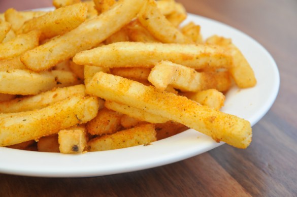 Close up of a plate of chips