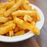 Close up of plate of chips