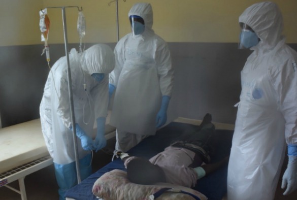 Medics treating Ebola patient