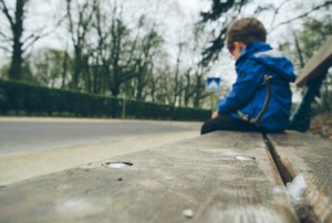 Boy on bench