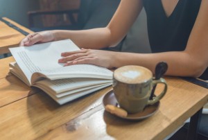 Woman reading a book