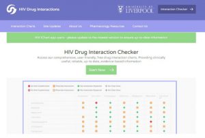 Screenshot of website