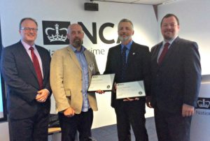L-R CEOP Director Johnny Gwynne, Professor Alison, Dr Tejeiro and CEOP Deputy Director of Operations Matt Long