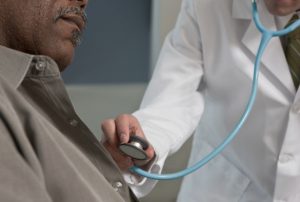 Patient having a health check