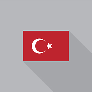 Turkey flag flat design vector illustration