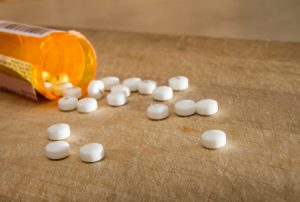 Pills spilling from their container