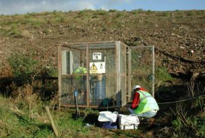 A capped landfill site