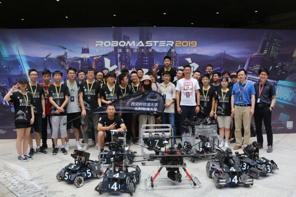 Group of students at robotics competiton