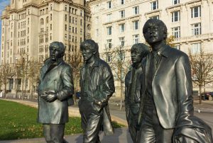 Beatles statue at Liverpool waterfront