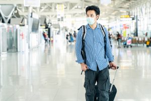 student at airport