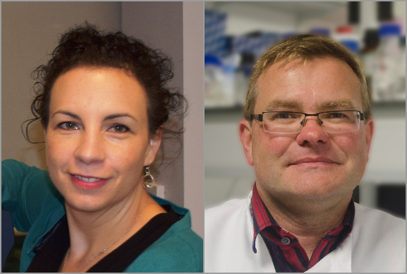 Head and shoulders shots of Professor Claire Eyers and Professor James Stewart