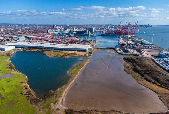 Port of Liverpool aerial view