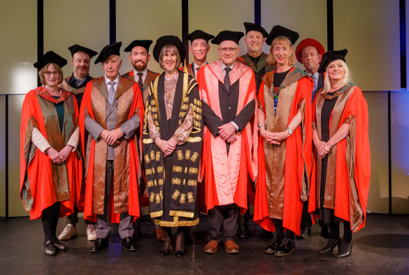 Honorary graduates and Janet Beer