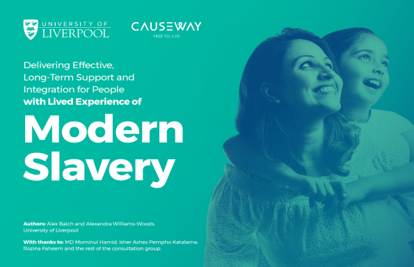 A picture of the front cover of the modern slavery report