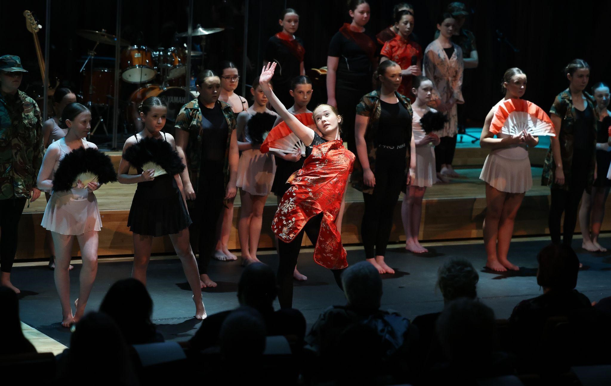 The students of St Julie’s Catholic High School perform the legend of Hua Mulan through ballet. 