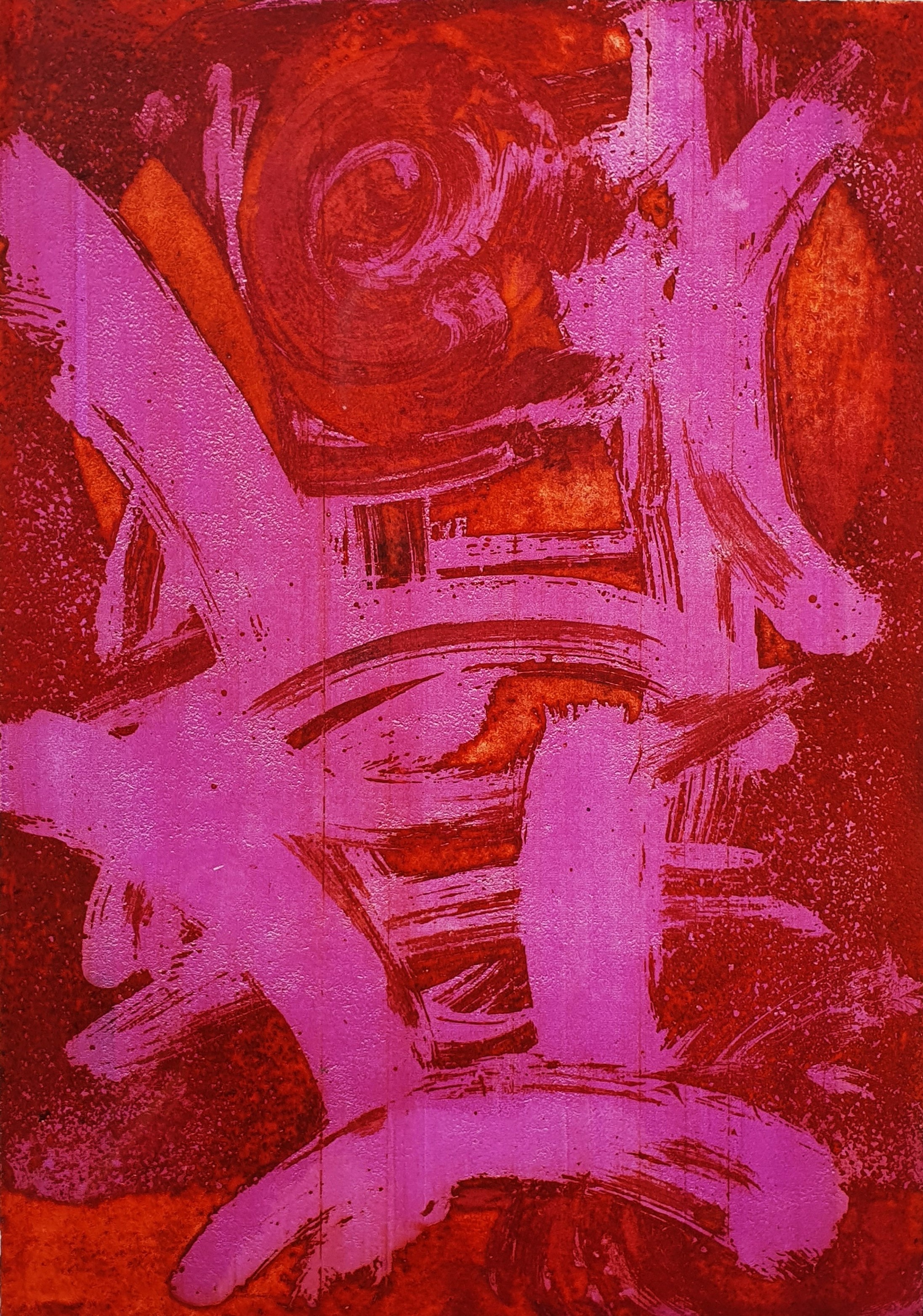 Red and pink painting 