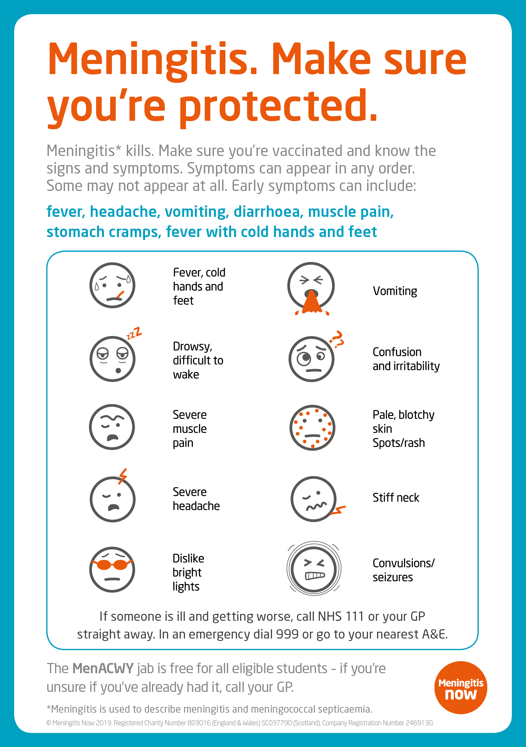 Meningitis awareness poster