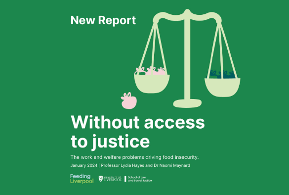 The front cover of the without access to justice report