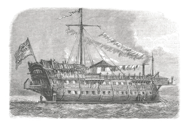 An old drawing of a ship