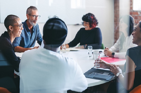 Staff during a meeting