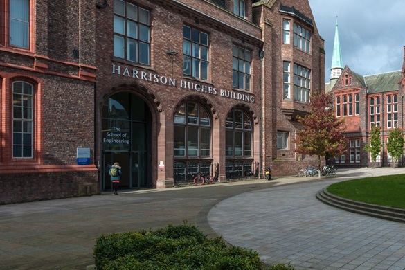 Photo of the exterior of the Harrison Hughes Building