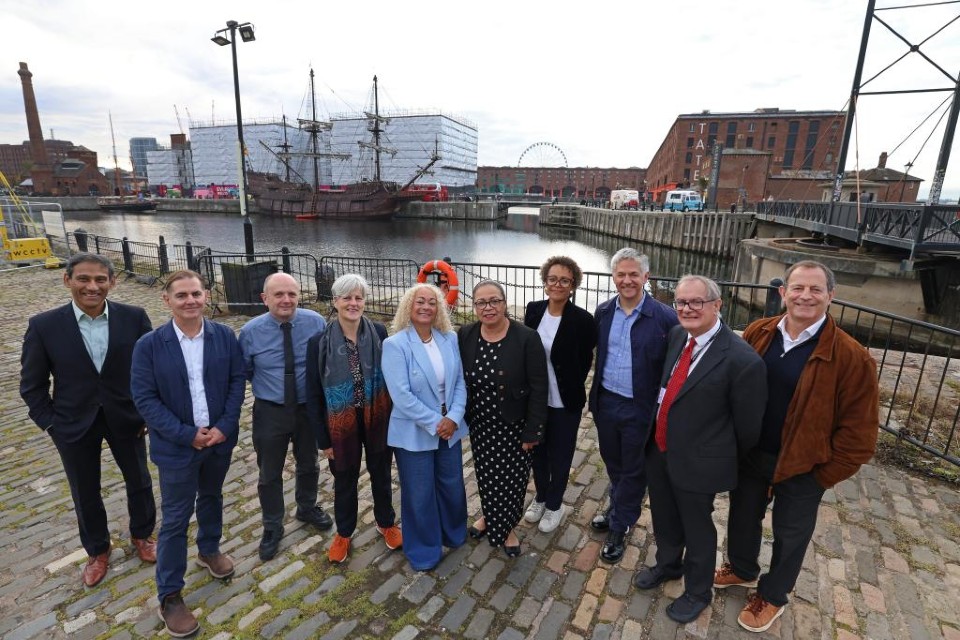 MP Kim Johnson with teams from National Museums Liverpool, University of Liverpool and Octopus Associates