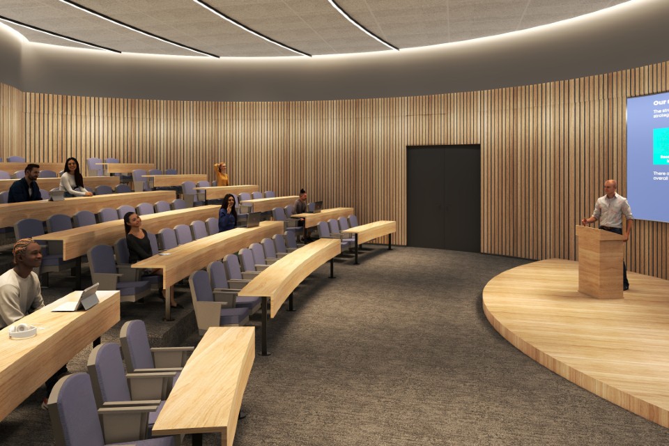 CGI of lecture theatre