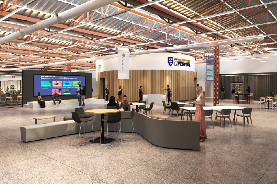 CGI of indoor multi use space