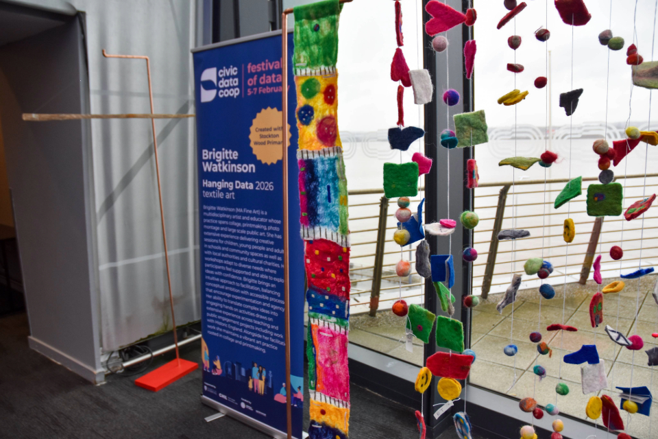 Artwork on display at data festival